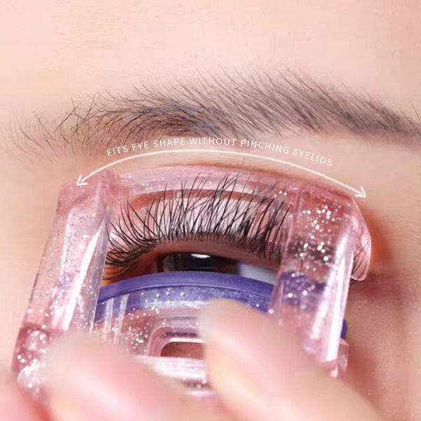 Sparkling Pink Plastic Eyelash Curler | Beginner-Friendly Design, Effortless Lash Curl in Seconds! - Image 2