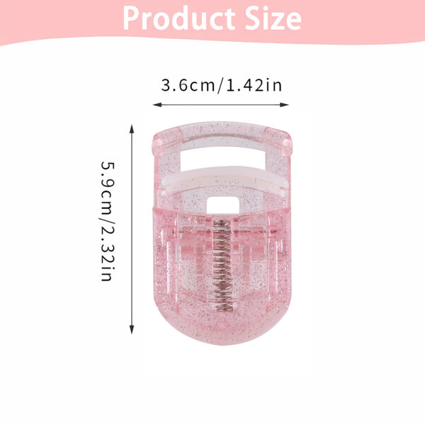 Sparkling Pink Plastic Eyelash Curler | Beginner-Friendly Design, Effortless Lash Curl in Seconds! - Image 3