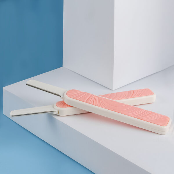 Pink And White Wave Eyebrow Trimmer, Precise Trimming, Portable Beauty Assistant - Image 7