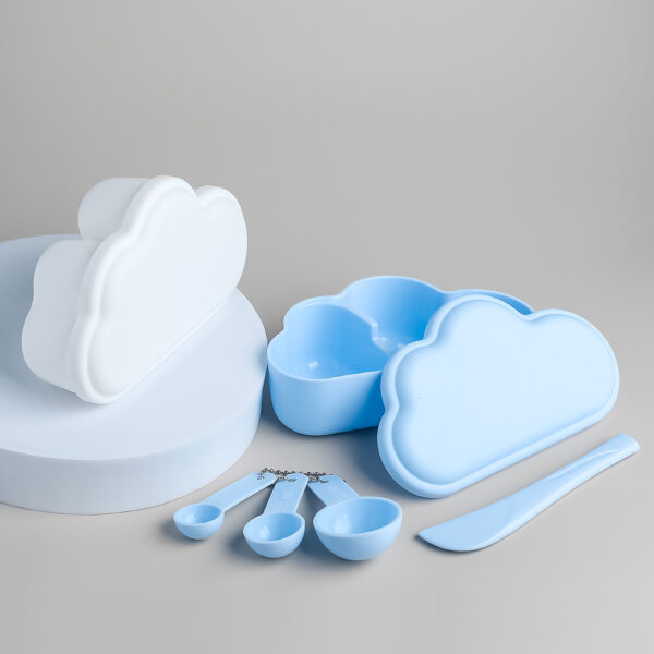 Cloud-Whisk Luxury Mask Mixing Set | 3-in-1 Silicone Bowl, Measuring Spoon & Spatula for DIY Skincare & Facial Treatments