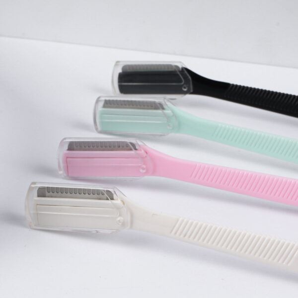 Precision Brow Shaper Kit | Multi-Color Safety Razor w/Surgical Steel Blades & Anti-Cut Shield, Beginner-Friendly Microblading Effect - Image 8