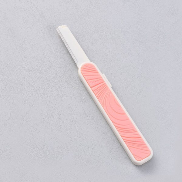 Pink And White Wave Eyebrow Trimmer, Precise Trimming, Portable Beauty Assistant - Image 3