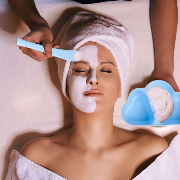 Cloud-Whisk Luxury Mask Mixing Set | 3-in-1 Silicone Bowl, Measuring Spoon & Spatula for DIY Skincare & Facial Treatments - Image 2