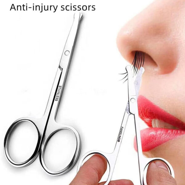 Dual-Style Stainless Steel Scissors: Precise Sharp-Blade Handling & Safe Rounded-Tip Care, Unlock Diverse Needs in One Tool - Image 2