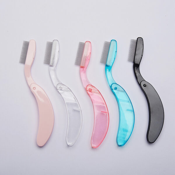 Multicolor Portable Foldable Eyebrow Comb - Essential Beauty Tool for On - the - Go Grooming - Image 4