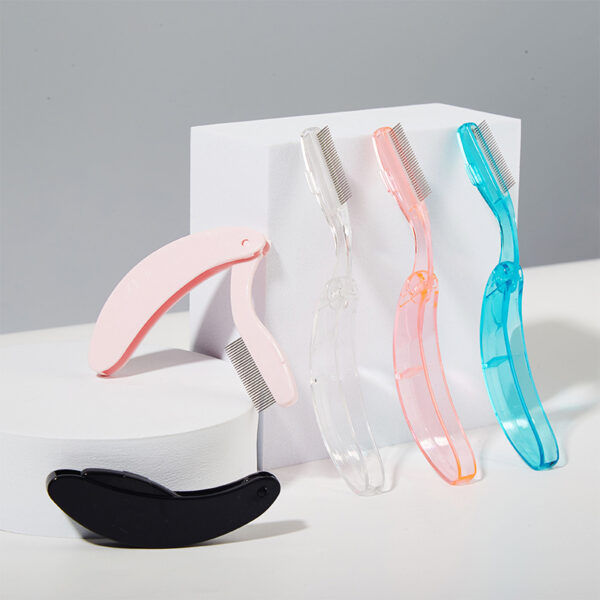Multicolor Portable Foldable Eyebrow Comb - Essential Beauty Tool for On - the - Go Grooming