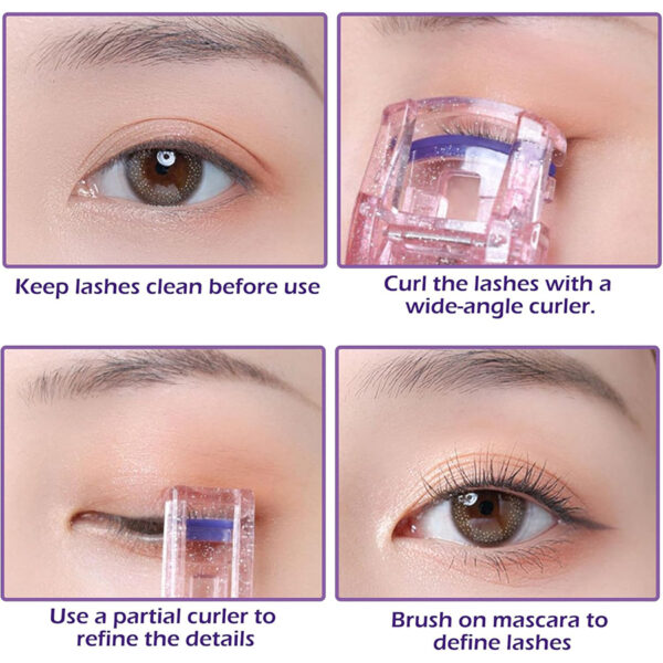 Glitter Powder Eyelash Curler Set! Full Partial Double Attack, Curl Eyelashes Without Dead Angles, Easily Freeze Three-Dimensional Eyelash Makeup - Image 4