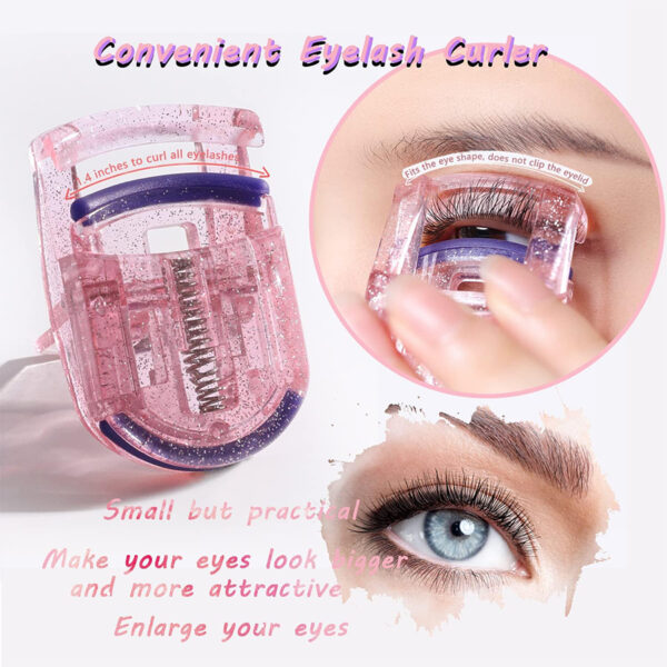 Glitter Powder Eyelash Curler Set! Full Partial Double Attack, Curl Eyelashes Without Dead Angles, Easily Freeze Three-Dimensional Eyelash Makeup - Image 5