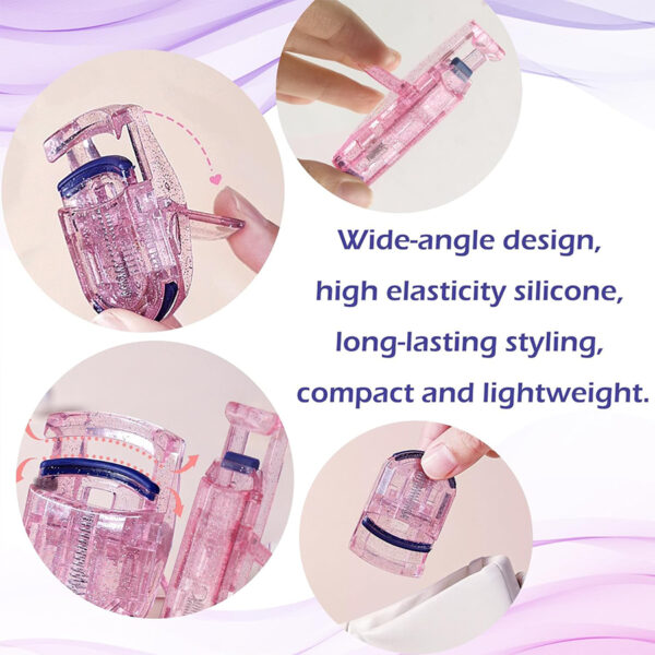 Glitter Powder Eyelash Curler Set! Full Partial Double Attack, Curl Eyelashes Without Dead Angles, Easily Freeze Three-Dimensional Eyelash Makeup - Image 6