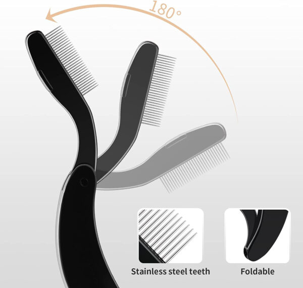 Multicolor Portable Foldable Eyebrow Comb - Essential Beauty Tool for On - the - Go Grooming - Image 6