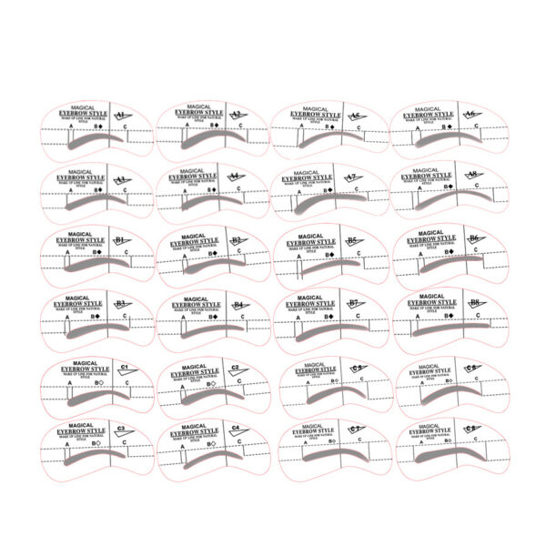 24 - Piece Magical Eyebrow Style Card Set - Unleash Endless Brow Creativity - Image 2
