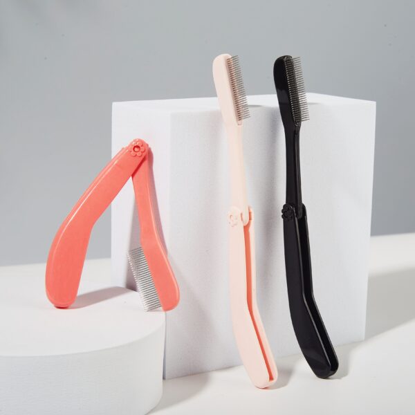 The Clever Design Hidden in The Folding | Flower-Decorated Eyebrow Comb, Portable To Comb Out Delicate Eyebrows