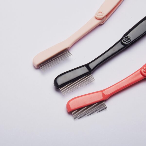 The Clever Design Hidden in The Folding | Flower-Decorated Eyebrow Comb, Portable To Comb Out Delicate Eyebrows - Image 5