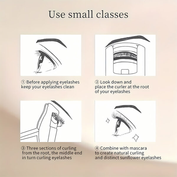 Mini Portable Eyelash Curler - Instant Curl for Beautiful Eyes - Image 4