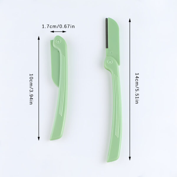 Light Green Eyebrow Trimmer, Comfortable Grip, Precise Eyebrow Trimming, Easy To Shape Perfect Eyebrows - Image 4