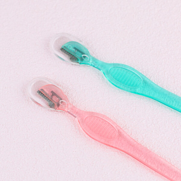 Macaron Three-Color Eyebrow Razor Set With Anti-Scratch Eyebrow Trimming Set, Safety Razor Head + Transparent Protective Case - Image 5